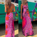 Karleedress Strappy Backless Tie Dye Maxi Dress