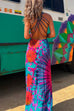 Karleedress Strappy Backless Tie Dye Maxi Dress