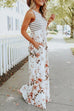 Karleedress Sleeveless Stripes Splice Floral Maxi Dress