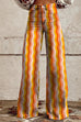 Karleedress High Rise Color Block Printed Wide Leg Pants