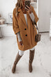 Karleedress Lapel 3/4 Sleeve Pockets Midi Coat