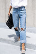 Karleedress Straight Leg Ripped Boyfriend Jeans