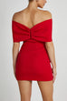 Karleedress Bow Off Shoulder Bodycon Mini Party Dress