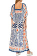 Karleedress Square Collar Flutter Sleeves Printed Maxi Vacation Dress