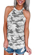 Karleedress Halter Sleeveless Camo Loose Tops