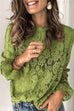 Karleedress Lace Hollow Out Long Sleeves Tops