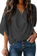 Karleedress Cowl Neck Short Sleeve Drape Chiffon Shirt