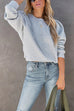 Karleedress Crewneck Puff Sleeves Comfy Sweatshirt