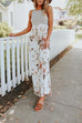 Karleedress Sleeveless Stripes Splice Floral Maxi Dress