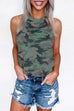 Karleedress Halter Sleeveless Camo Loose Tops