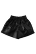 Karleedress Elastic Waist Pocketed Faux Leather Shorts