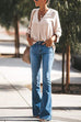 Karleedress Distressed Bell Bottoms Skinny Denim Pants