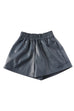 Karleedress Elastic Waist Pocketed Faux Leather Shorts