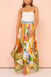 Karleedress Asymmetric Hem Resort Print Maxi Skirt