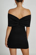 Karleedress Bow Off Shoulder Bodycon Mini Party Dress