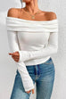 Karleedress Off Shoulder Long Sleeves Bottoming Shirt