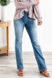 Karleedress Distressed Straight Leg Stretchy Denim Pants