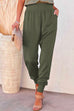 Karleedress Solid Side Split Pockets Jogger Pants