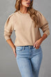 Karleedress Crewneck Puff Sleeves Comfy Sweatshirt