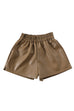 Karleedress Elastic Waist Pocketed Faux Leather Shorts