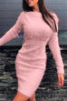 Karleedress Long Sleeve Stretchy Fuzzy Bodycon Dress