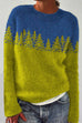 Karleedress Crewneck Color Block Pattern Pullover Sweater(in 4 Patterns)