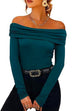 Karleedress Off Shoulder Long Sleeves Bottoming Shirt