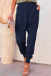 Karleedress Solid Side Split Pockets Jogger Pants