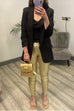 Chicest Skinny Metallic Faux Leather Pants