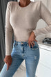 Karleedress Crewneck Solid Ribbed Knit Fitted Top(5 Colors Available!)