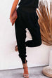 Karleedress Solid Side Split Pockets Jogger Pants