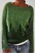 Karleedress Crewneck Tree Pattern Knit Pullover Sweater(in 2 Colors)