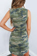 Karleedress Tie Knot Waist Camo Sleeveless Dress