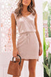 Karleedress Butterfly On Shoulder Sleeveless Tie Waist Mini Dress