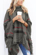 Karleedress Soft Tassel Lattice Cloak Poncho Sweater