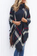 Karleedress Soft Tassel Lattice Cloak Poncho Sweater