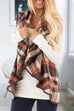 Karleedress Pockets Plaid Jacket Vest