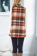 Karleedress Pockets Plaid Jacket Vest