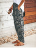 Karleedress High Waist Drawstring Camo Casual Pants