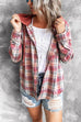 Karleedress Long Sleeve Drawstring Hoodied Plaid Shirt