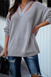 Karleedress V Neck Long Sleeve Solid Knitting Top