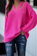 Karleedress V Neck Long Sleeve Solid Knitting Top