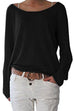 Karleedress Simple Solid Long Sleeve T-shirt