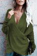 Karleedress V Neck Criss Cross Front Batwing Sweater