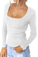 Karleedress Square Collar Long Sleeve Bottoming Top