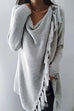 Karleedress Tassel Hem Open Front Cardigan Pullover