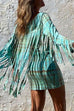 Karleedress Tassel Long Sleeve Tie Dye Bodycon Dress