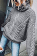 Karleedress Winter Turtleneck Long Sleeve Solid Knit Sweater