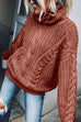 Karleedress Winter Turtleneck Long Sleeve Solid Knit Sweater