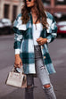 Karleedress Casual Lapel Button Down Pockets Plaid Cardigans